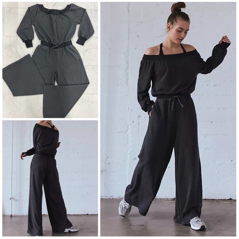 NWOT Free People Movement One To Beat Onesie in Black